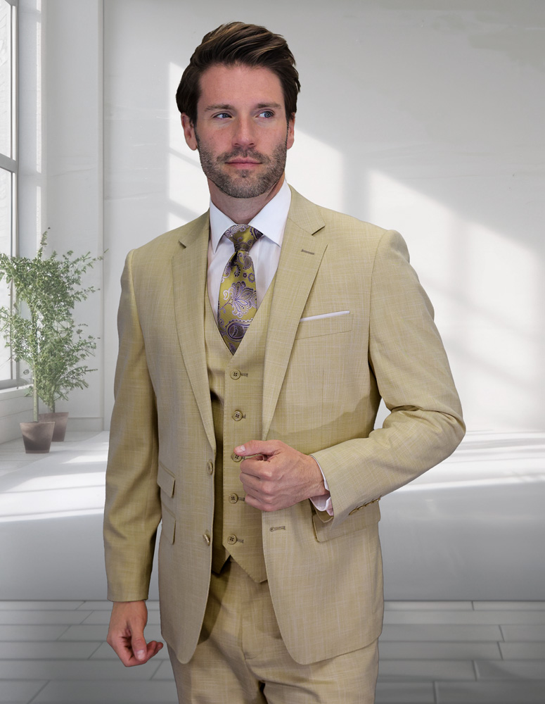 STATEMENT CLOTHING | ﻿COTTON SELF TEXTURED DRESS SHIRT DS-102-GREEN main image 1