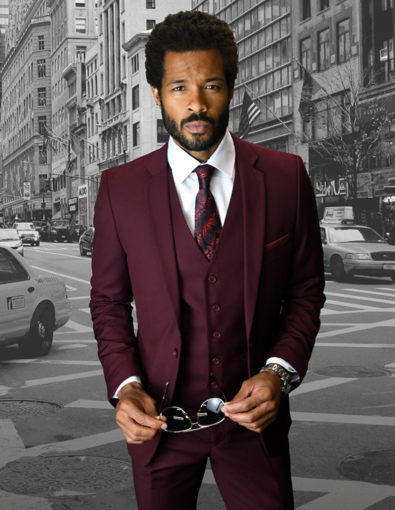 Statement LORENZO-ASH-3PC Mens Suit